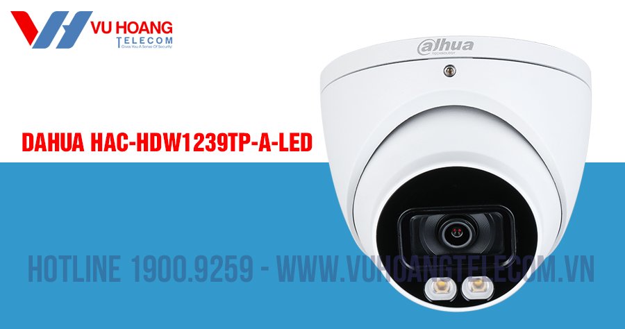 Camera HDCVI 2MP Full Color DAHUA HAC-HDW1239TP-A-LED